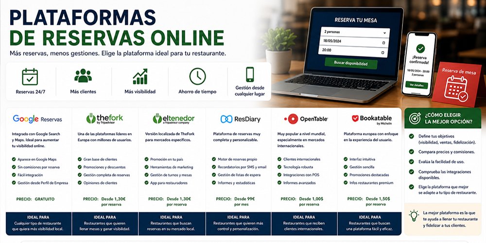 Comparativa de plataformas de reservas online